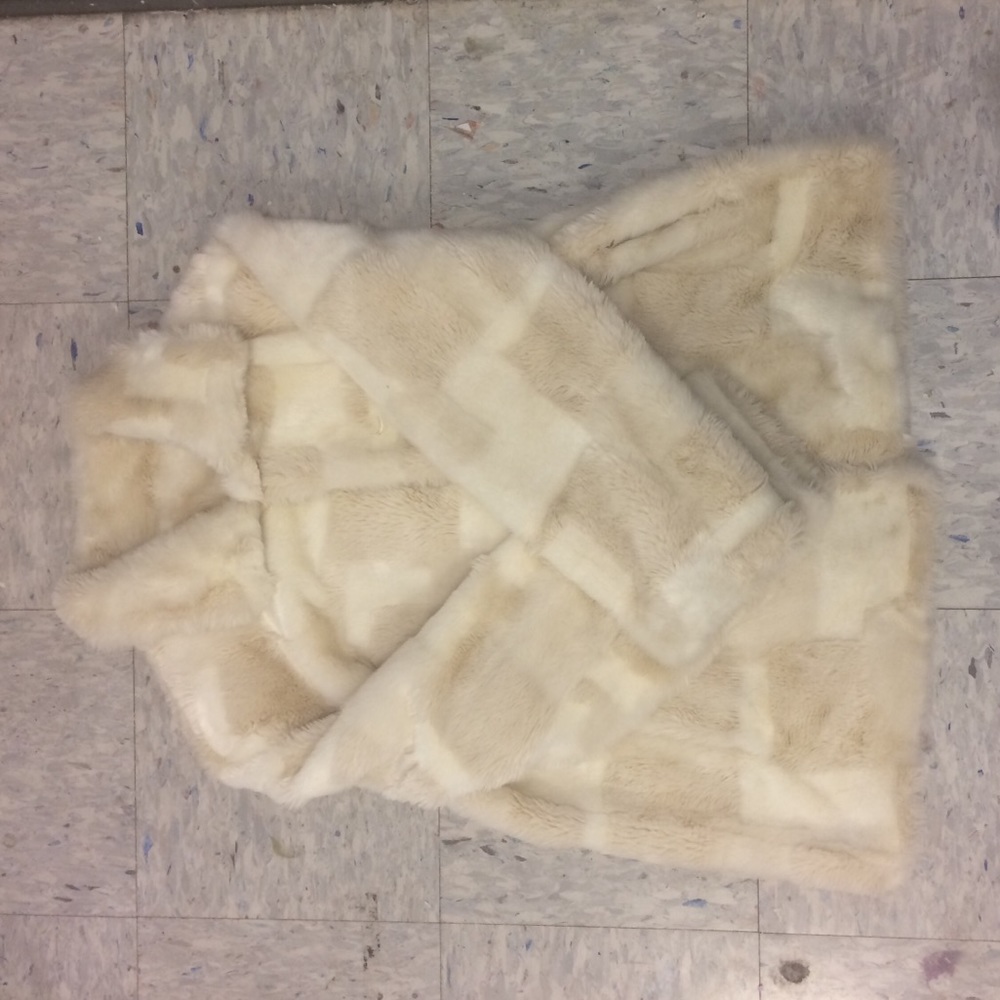 Faux fur coat.